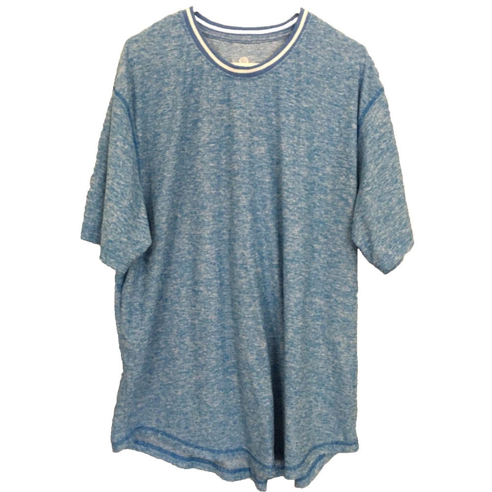 Supersoft Shirt Womens 4XL Blue Heather Ringer Short Sleeve‎ Eco Tunic
